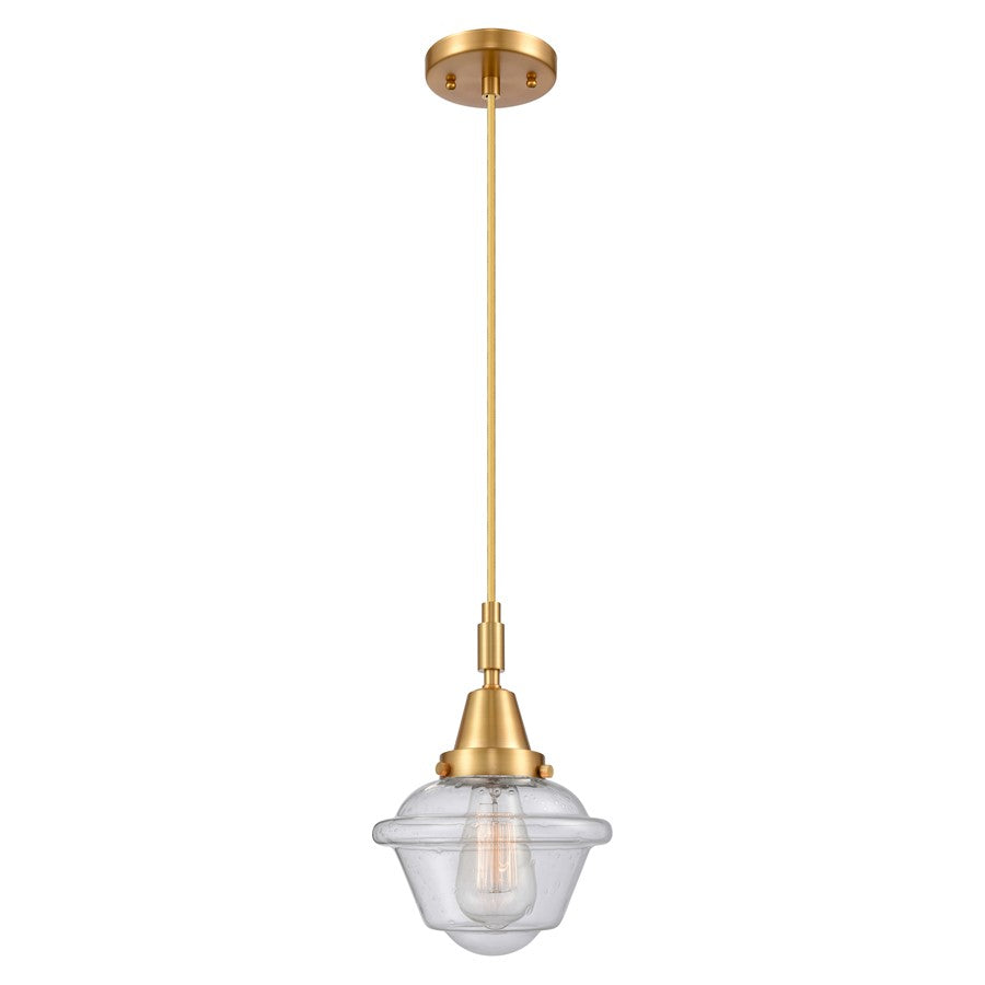 Innovations Caden Oxford 1Lt 7" Cord Mini Pendant, Gold/Seedy - 447-1P-SG-G534