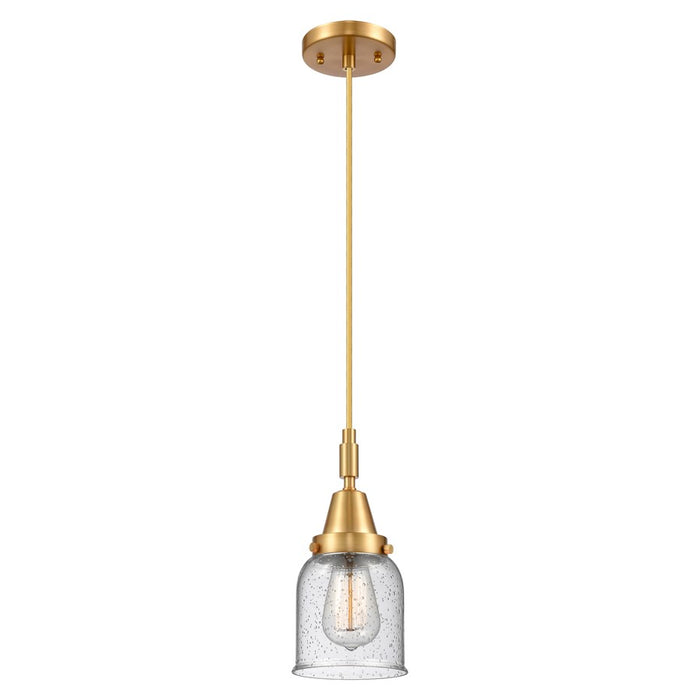 Innovations Caden Bell 1Lt 5" Cord Mini Pendant, Gold/Seedy - 447-1P-SG-G54