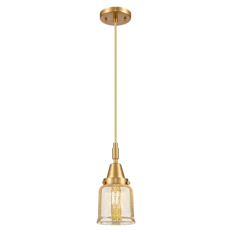 Innovations Caden Bell 1Lt 5" Cord Mini Pendant, Gold/Silver - 447-1P-SG-G58