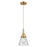 Innovations Caden Cone 1Lt 6" Cord Mini Pendant, Gold/Clear - 447-1P-SG-G62