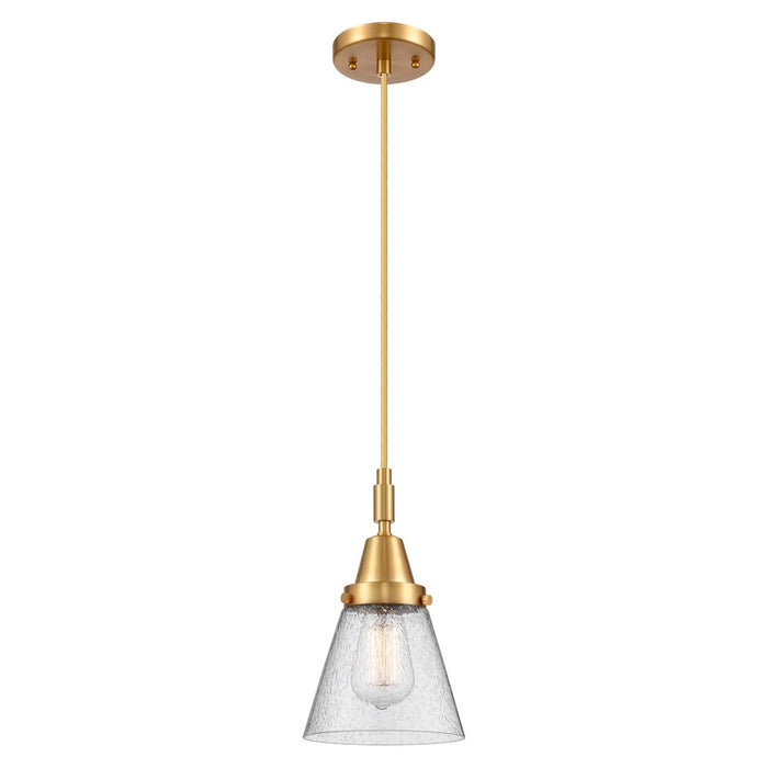 Innovations Caden Cone 1Lt 6" Cord Mini Pendant, Gold/Seedy - 447-1P-SG-G64