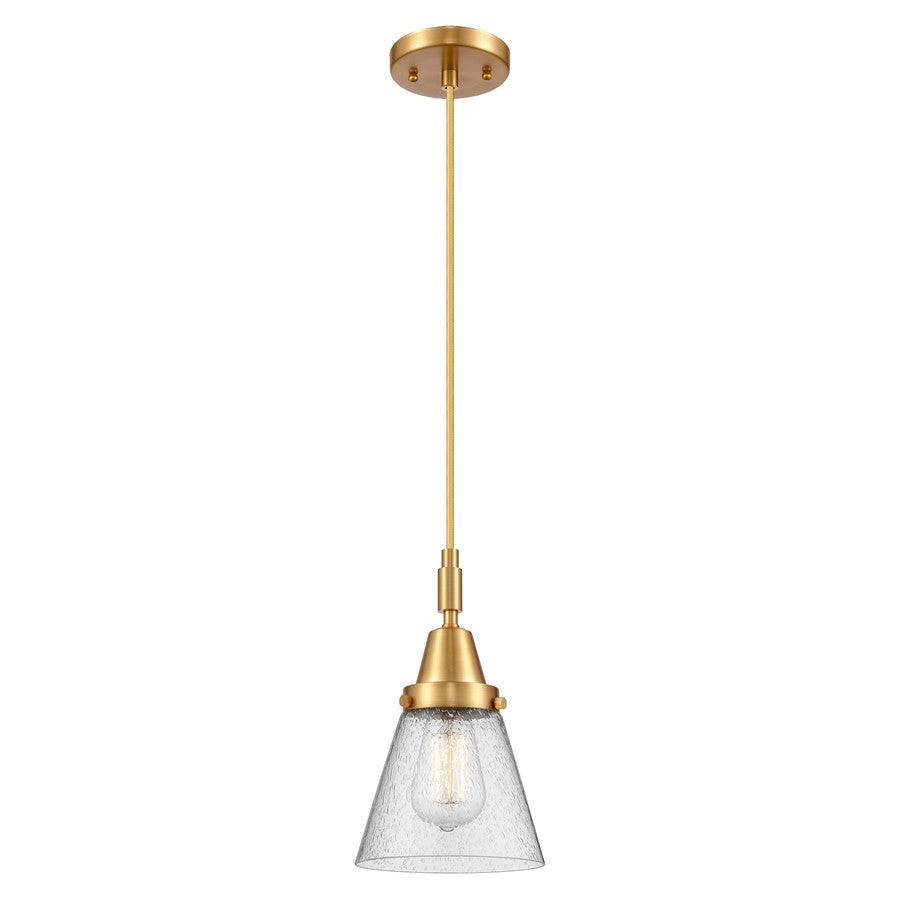 Innovations Caden Cone 1Lt 6" Cord Mini Pendant, Gold/Seedy - 447-1P-SG-G64