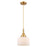 Innovations Caden Bell 1Lt 8" Cord Mini Pendant, Gold/White - 447-1P-SG-G71
