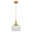 Innovations Caden Bell 1Lt 8" Cord Mini Pendant, Gold/Clear - 447-1P-SG-G72