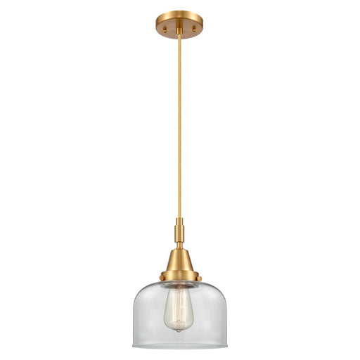 Innovations Caden Bell 1Lt 8" Cord Mini Pendant, Gold/Clear - 447-1P-SG-G72