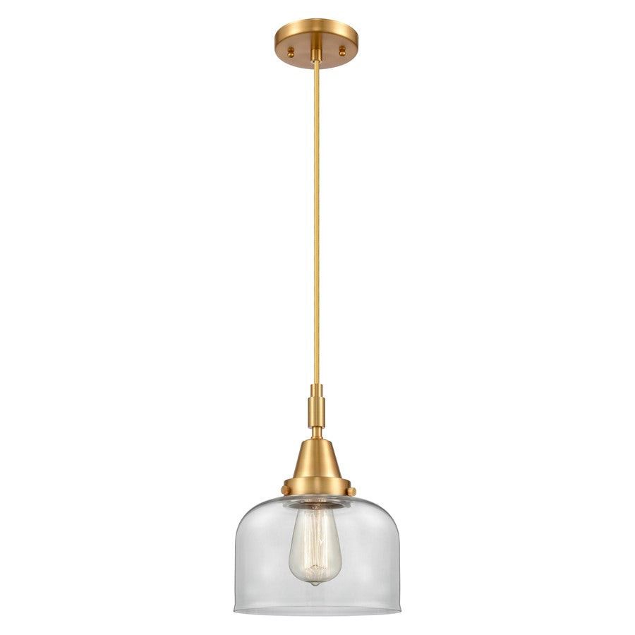 Innovations Caden Bell 1Lt 8" Cord Mini Pendant, Gold/Clear - 447-1P-SG-G72