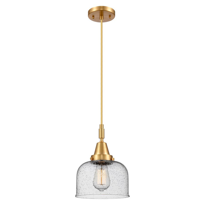 Innovations Caden Bell 1Lt 8" Cord Mini Pendant, Gold/Seedy - 447-1P-SG-G74