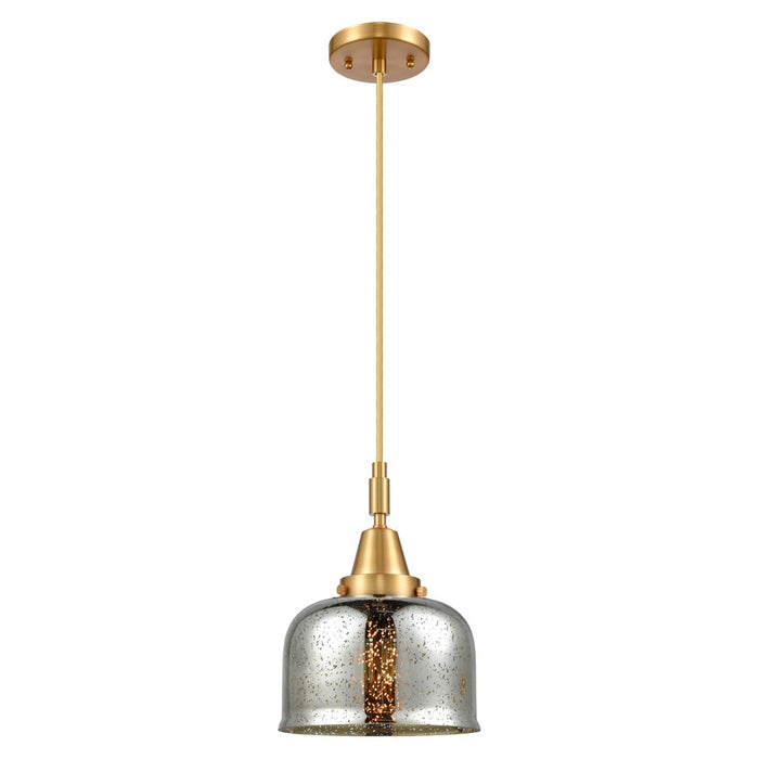 Innovations Caden Bell 1Lt 8" Cord Mini Pendant, Gold/Silver - 447-1P-SG-G78
