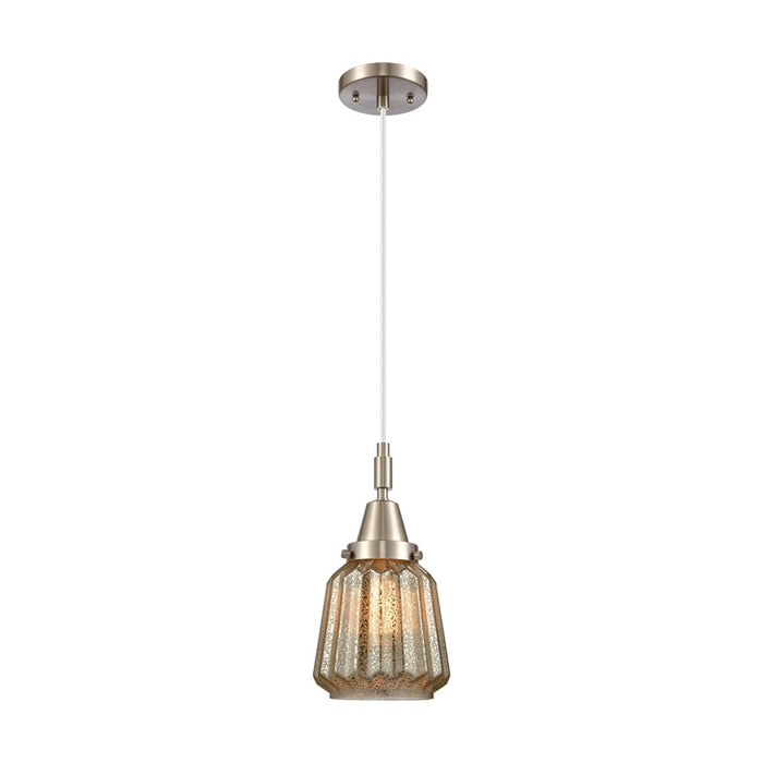 Innovations Caden Chatham 1Lt 7" Cord Mini Pendant, SN/MC - 447-1P-SN-G146