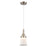 Innovations Caden Canton 5" Cord Mini Pendant, SN/White - 447-1P-SN-G181S