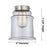 Innovations Caden Canton 1Lt 6" Cord Mini Pendant, Satin Nickel/Clear