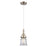Innovations Caden Canton 5" Cord Mini Pendant, SN/Clear - 447-1P-SN-G182S