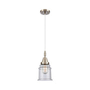 Innovations Caden Canton 1Lt 6" Cord Mini Pendant, SN/Seed - 447-1P-SN-G184