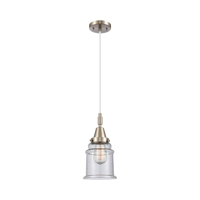 Innovations Caden Canton 1Lt 6" Cord Mini Pendant, SN/Seed - 447-1P-SN-G184