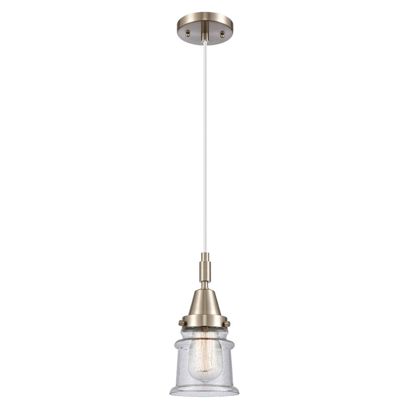 Innovations Caden Canton 5" Cord Mini Pendant, SN/Seedy