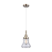 Innovations Caden Bellmont 1Lt 7" Cord Mini Pendant, SN/Clear - 447-1P-SN-G192
