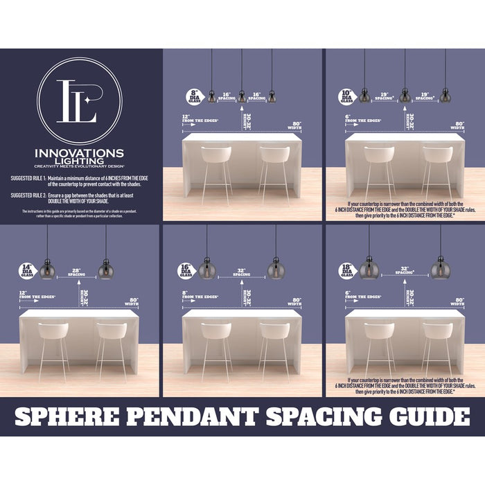 Innovations Caden Beacon 1Lt 6" Cord Mini Pendant, Satin Nickel/White