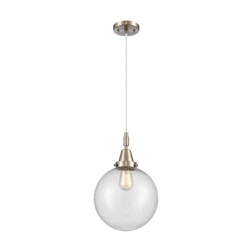 Innovations Caden Beacon 1Lt 10" Cord Mini Pendant, SN/Seed - 447-1P-SN-G204-10