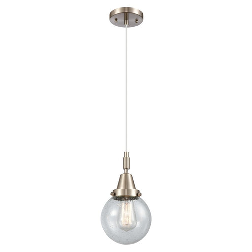Innovations Caden Beacon 6" Cord Mini Pendant, SN/Seedy - 447-1P-SN-G204-6
