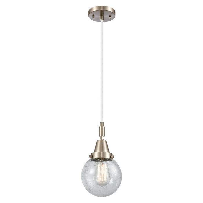 Innovations Caden Beacon 6" Cord Mini Pendant, SN/Seedy - 447-1P-SN-G204-6