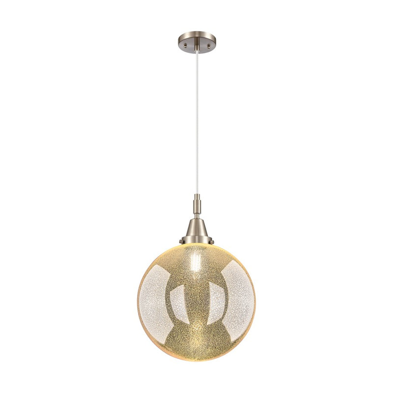 Innovations Caden Beacon 1Lt 12" Cord Mini Pendant, SN/MC - 447-1P-SN-G208-12