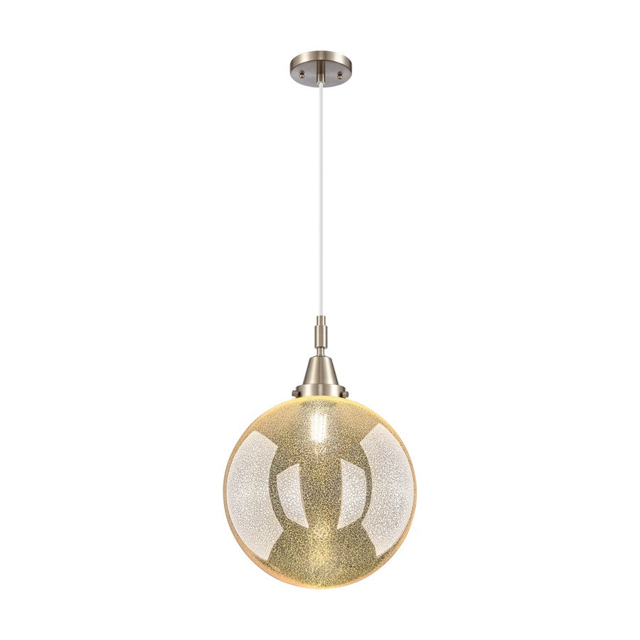 Innovations Caden Beacon 1Lt 12" Cord Mini Pendant, SN/MC - 447-1P-SN-G208-12