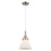 Innovations Caden Cone 8" Cord Mini Pendant, Satin Nickel/White - 447-1P-SN-G41