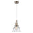 Innovations Caden Cone 8" Cord Mini Pendant, Satin Nickel/Clear - 447-1P-SN-G42