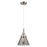 Innovations Caden Cone 8" Cord Mini Pendant, Satin Nickel/Smoke - 447-1P-SN-G43