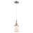Innovations Caden Bell 5" Cord Mini Pendant, Satin Nickel/White - 447-1P-SN-G51