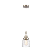 Innovations Caden Bell 1Lt 5" Cord Mini Pendant, SN/CL DS - 447-1P-SN-G513