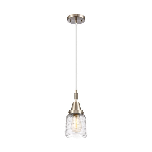 Innovations Caden Bell 1Lt 5" Cord Mini Pendant, SN/CL DS - 447-1P-SN-G513