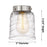 Innovations Caden Bell 1Lt 5" Cord Mini Pendant, Satin Nickel/Clear DS
