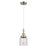 Innovations Caden Bell 5" Cord Mini Pendant, Satin Nickel/Clear - 447-1P-SN-G52