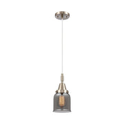 Innovations Caden Bell 1Lt 5" Cord Mini Pendant, SN/Smoke - 447-1P-SN-G53