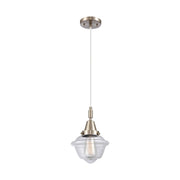 Innovations Caden Oxford 1Lt 7" Cord Mini Pendant, SN/Clear - 447-1P-SN-G532