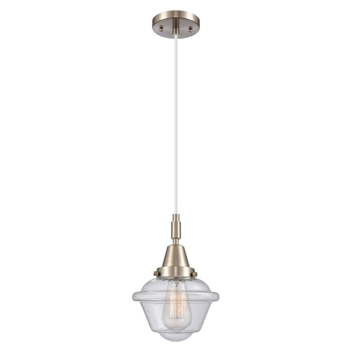 Innovations Caden Oxford 7" Cord Mini Pendant, SN/Seedy - 447-1P-SN-G534