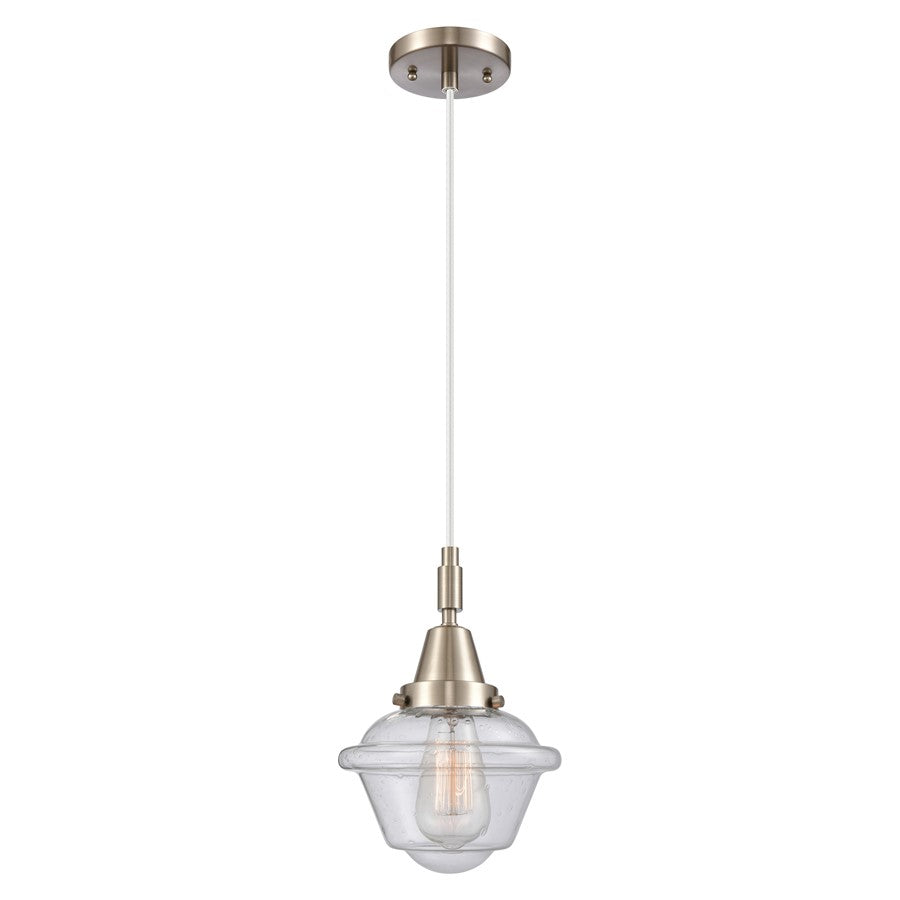 Innovations Caden Oxford 7" Cord Mini Pendant, SN/Seedy - 447-1P-SN-G534