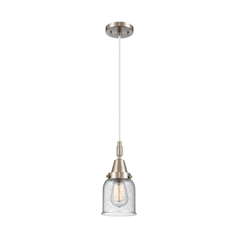 Innovations Caden Bell 1Lt 5" Cord Mini Pendant, SN/Seed - 447-1P-SN-G54