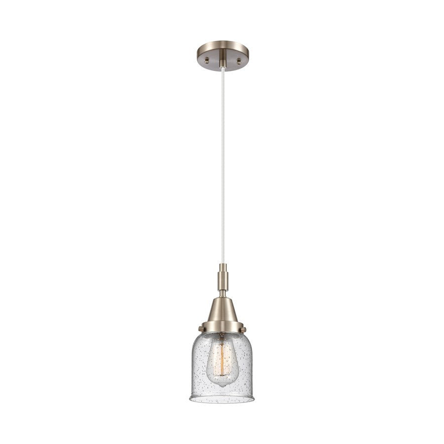 Innovations Caden Bell 1Lt 5" Cord Mini Pendant, SN/Seed - 447-1P-SN-G54