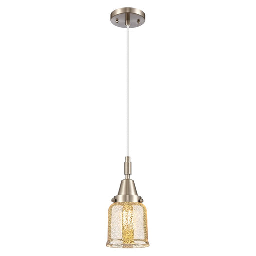 Innovations Caden Bell 5" Cord Mini Pendant, Satin Nickel/Silver - 447-1P-SN-G58
