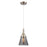 Innovations Caden Cone 6" Cord Mini Pendant, Satin Nickel/Smoke - 447-1P-SN-G63