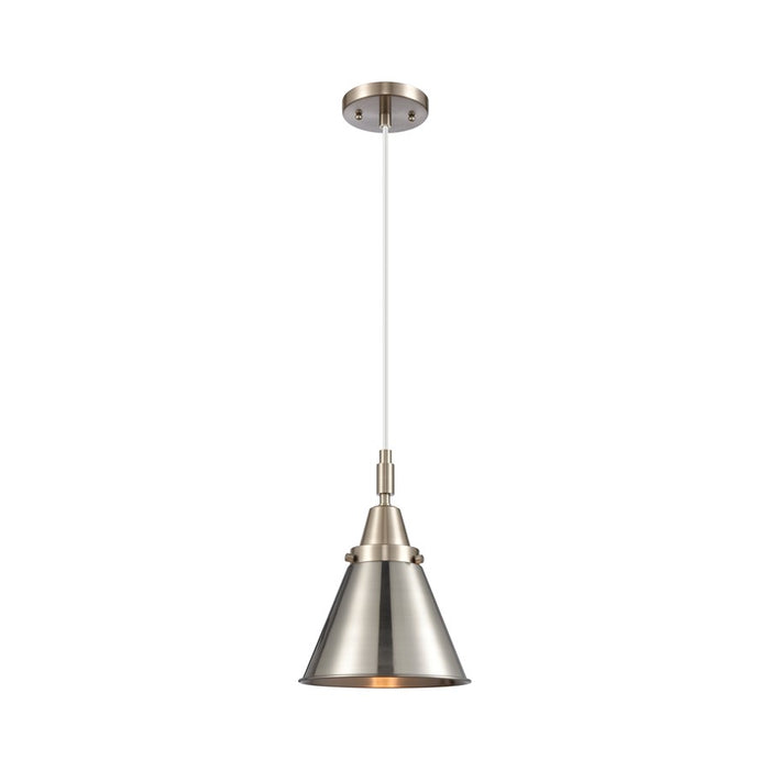 Innovations Caden Appalachian 1Lt 8" Cord Mini Pendant, SN - 447-1P-SN-M13-SN