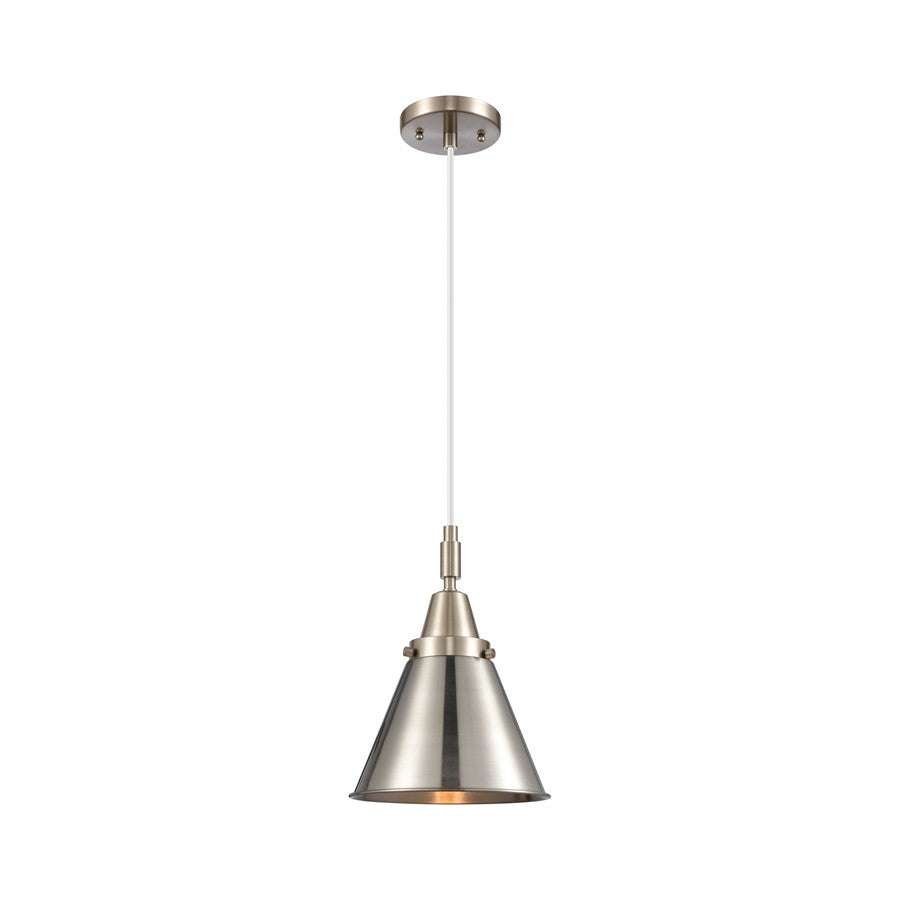 Innovations Caden Appalachian 1Lt 8" Cord Mini Pendant, SN - 447-1P-SN-M13-SN