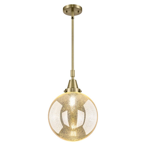 Innovations Caden Beacon 10" Stem Mini Pendant, AB/Merc - 447-1S-AB-G208-10