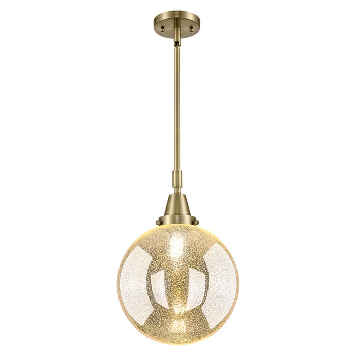 Innovations Caden Beacon 10" Stem Mini Pendant, AB/Merc - 447-1S-AB-G208-10