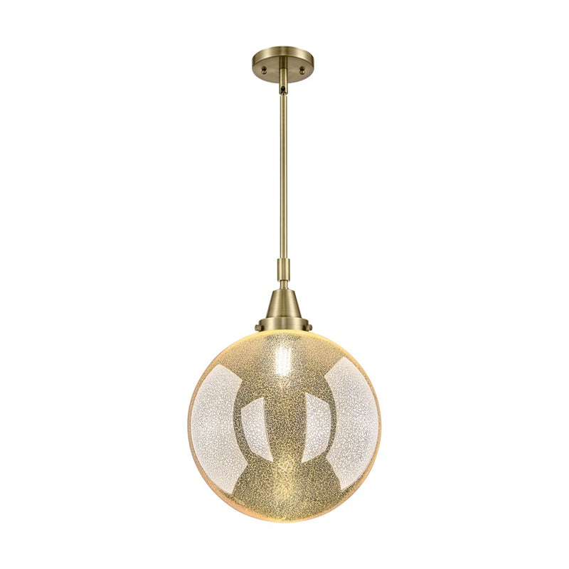 Innovations Caden Beacon 1Lt 12" Stem Mini Pendant, AB/MC - 447-1S-AB-G208-12