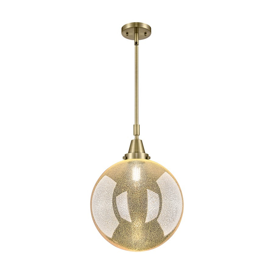 Innovations Caden Beacon 1Lt 12" Stem Mini Pendant, AB/MC - 447-1S-AB-G208-12