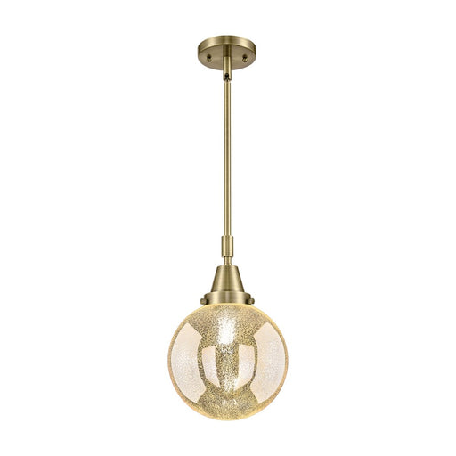 Innovations Caden Beacon 1Lt 8" Stem Mini Pendant, AB/MC - 447-1S-AB-G208-8