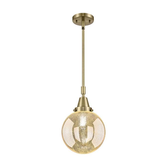 Innovations Caden Beacon 1Lt 8" Stem Mini Pendant, AB/MC - 447-1S-AB-G208-8